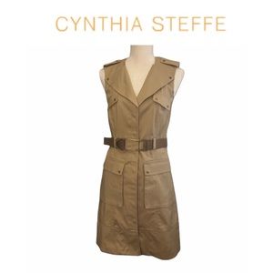 Cynthia Steffe Beige Belted Mini Dress